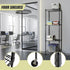Modular Wire Storage 45x45cm Steel Shelving Black With Wheels For Garage Warehouse Or Kitchen Organisation