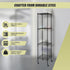 Modular Wire Storage 45x45cm Steel Shelving Black With Wheels For Garage Warehouse Or Kitchen Organisation