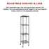 Modular Wire Storage 45x45cm Steel Shelving Black With Wheels For Garage Warehouse Or Kitchen Organisation