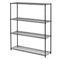 Modular Wire Storage 120x60cm Steel Shelving Black With Fixed Legs For Garage Warehouse Or Kitchen Organisation