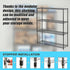 Modular Wire Storage 120x60cm Steel Shelving Black With Fixed Legs For Garage Warehouse Or Kitchen Organisation