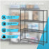 Modular Wire Storage 120x60cm Steel Shelving Black With Fixed Legs For Garage Warehouse Or Kitchen Organisation