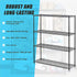 Modular Wire Storage 120x60cm Steel Shelving Black With Fixed Legs For Garage Warehouse Or Kitchen Organisation