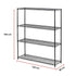 Modular Wire Storage 120x60cm Steel Shelving Black With Fixed Legs For Garage Warehouse Or Kitchen Organisation