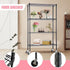 Modular Wire Storage 120x60cm Steel Shelving Black With Wheels For Garage Warehouse Or Kitchen Organisation