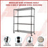 Modular Wire Storage 120x60cm Steel Shelving Black With Wheels For Garage Warehouse Or Kitchen Organisation