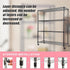 Modular Wire Storage 120x60cm Steel Shelving Black With Wheels For Garage Warehouse Or Kitchen Organisation
