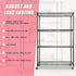 Modular Wire Storage 120x60cm Steel Shelving Black With Wheels For Garage Warehouse Or Kitchen Organisation