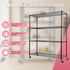 Modular Wire Storage 120x60cm Steel Shelving Black With Wheels For Garage Warehouse Or Kitchen Organisation