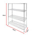 Modular Wire Storage Shelf 1500 x 350 x 1800mm Steel Shelving