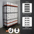 Modular Wire Storage 150x35cm Steel Shelving Black With Wheels For Garage Warehouse Or Kitchen Organisation