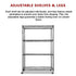 Modular Wire Storage 150x35cm Steel Shelving Black With Wheels For Garage Warehouse Or Kitchen Organisation