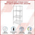 Wire Storage Rack – 35x35cm Chrome Shelving with Fixed Legs