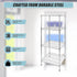 Wire Storage Rack – 35x35cm Chrome Shelving with Fixed Legs