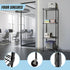 Modular Wire Storage 35x35cm Steel Shelving Black With Wheels For Garage Warehouse Or Kitchen Organisation
