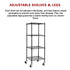 Modular Wire Storage 35x35cm Steel Shelving Black With Wheels For Garage Warehouse Or Kitchen Organisation