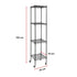 Modular Wire Storage 35x35cm Steel Shelving Black With Wheels For Garage Warehouse Or Kitchen Organisation