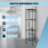 Modular Wire Storage 35x35cm Steel Shelving Black With Wheels For Garage Warehouse Or Kitchen Organisation