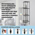 Modular Wire Storage 35x35cm Steel Shelving Black With Wheels For Garage Warehouse Or Kitchen Organisation