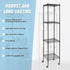 Modular Wire Storage 35x35cm Steel Shelving Black With Wheels For Garage Warehouse Or Kitchen Organisation