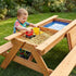 Sand and Water Wooden Picnic Table for Kids, FSC Certified Fir Timber Build