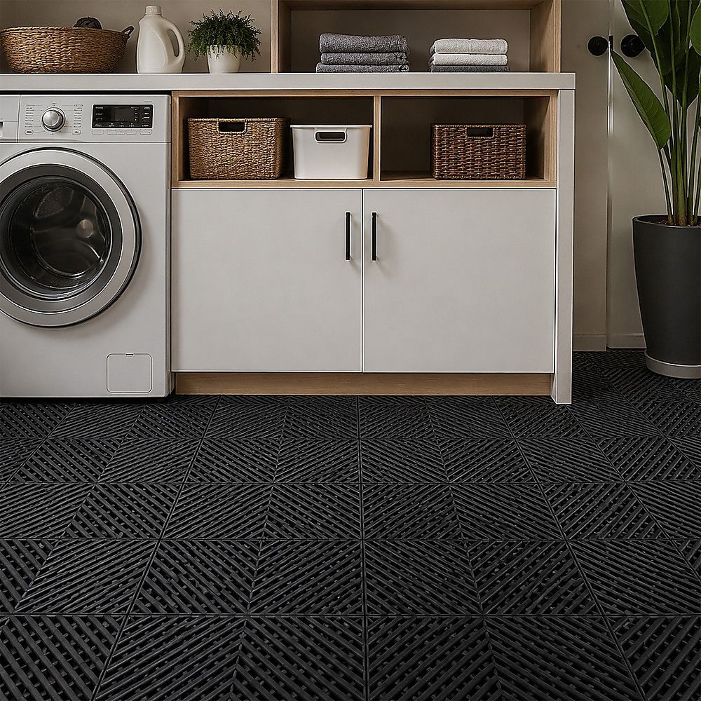 Vented Garage Floor Tiles | Snow Water Drainage | 30x30cm