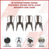 4x Kitchen Dining Chairs Stackable Vintage Metal Chair Backrest Side Chair