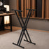 Adjustable Iron Keyboard Piano Stand, X-Frame, 46.5cm to 97cm Height Range