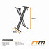 Adjustable Iron Keyboard Piano Stand, X-Frame, 46.5cm to 97cm Height Range