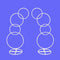 2pcs Round Wedding Arch Backdrop Rings Loops Flower Balloon Lawn Row Stand