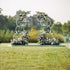 2pcs Round Wedding Arch Backdrop Rings Loops Flower Balloon Lawn Row Stand