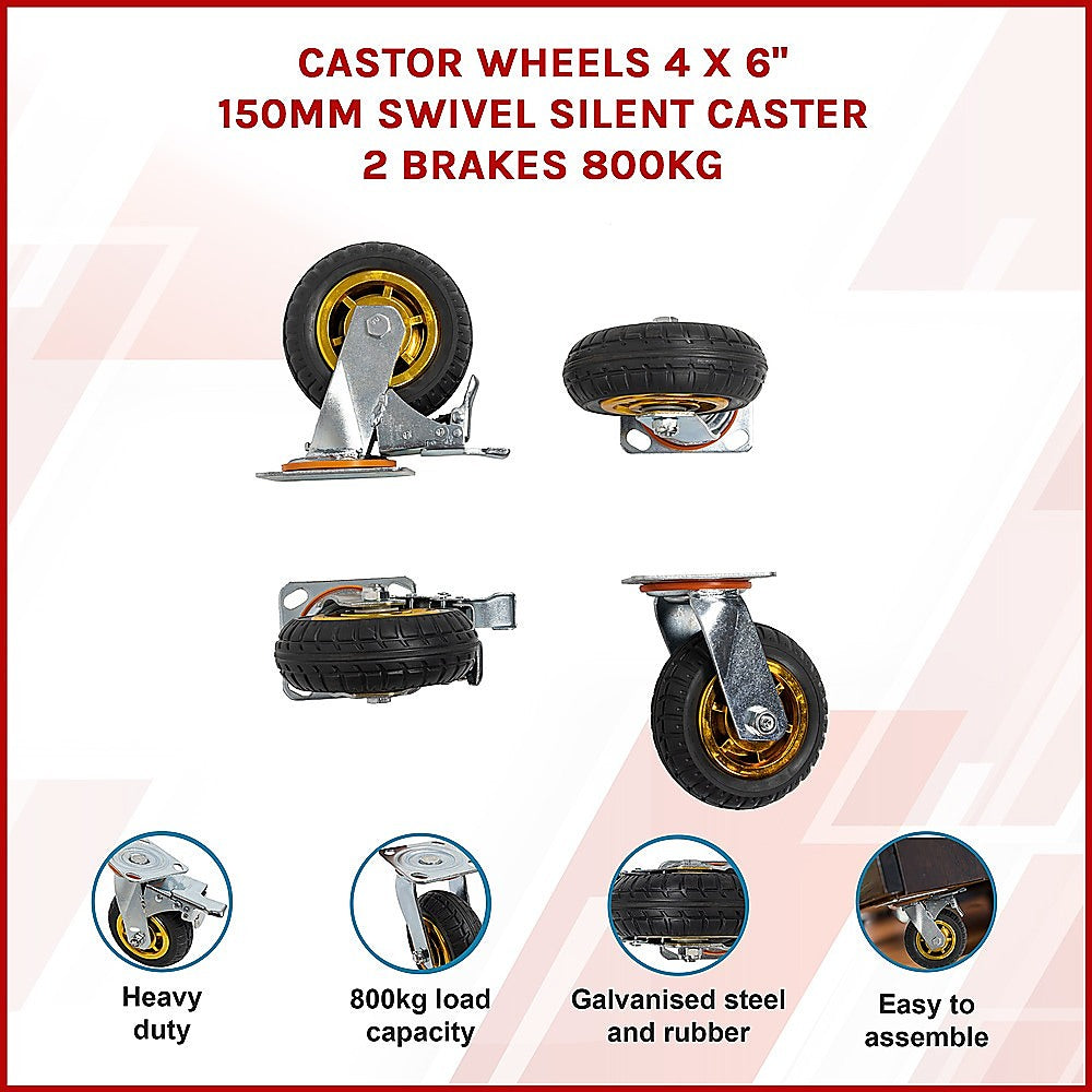 Castor Wheels 4 x 6