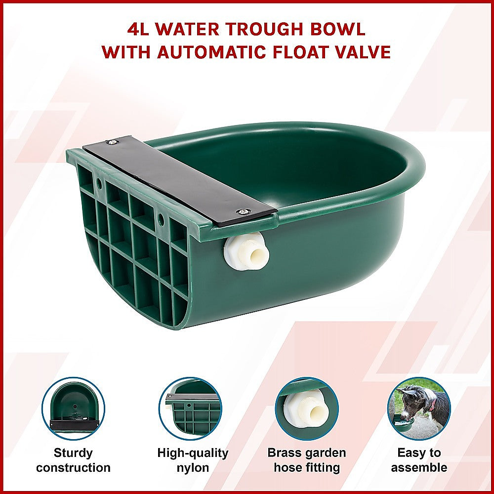 4L Water Trough Bowl with Automatic Float Valve