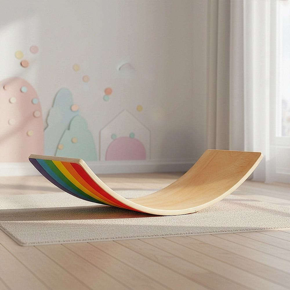 Wooden Wobble Balance Board for Kids Toddlers Adults