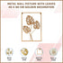 Metal Wall Picture with Leaves 40 x 60 cm Golden Decoration
