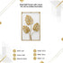 Metal Wall Picture with Leaves 40 x 60 cm Golden Decoration