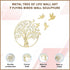 Metal Tree of Life Wall Art 7 Flying Birds Wall Sculpture