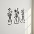 Metal Iron Flower Vase Wall Art Decoration