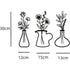 Metal Iron Flower Vase Wall Art Decoration