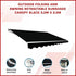 Outdoor Folding Arm Awning Retractable Sunshade Canopy Black 3.0m x 2.5m