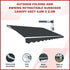 Outdoor Folding Arm Awning Retractable Sunshade Canopy Grey 4.0m x 2.5m