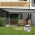 Outdoor Folding Arm Awning Retractable Sunshade Canopy Grey 4.0m x 3.0m