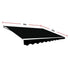 Outdoor Folding Arm Awning Retractable Sunshade Canopy Black 4.0m x 3.0m