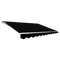 Outdoor Folding Arm Awning Retractable Sunshade Canopy Black 5.0m x 3.0m
