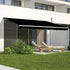 Outdoor Folding Arm Awning Retractable Sunshade Canopy Black 5.0m x 3.0m