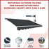 Motorised Outdoor Folding Arm Awning Retractable Sunshade Canopy Grey 3.0m x 2.5m