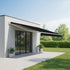 Motorised Outdoor Folding Arm Awning Retractable Sunshade Canopy Black 5.0m x 3.0m