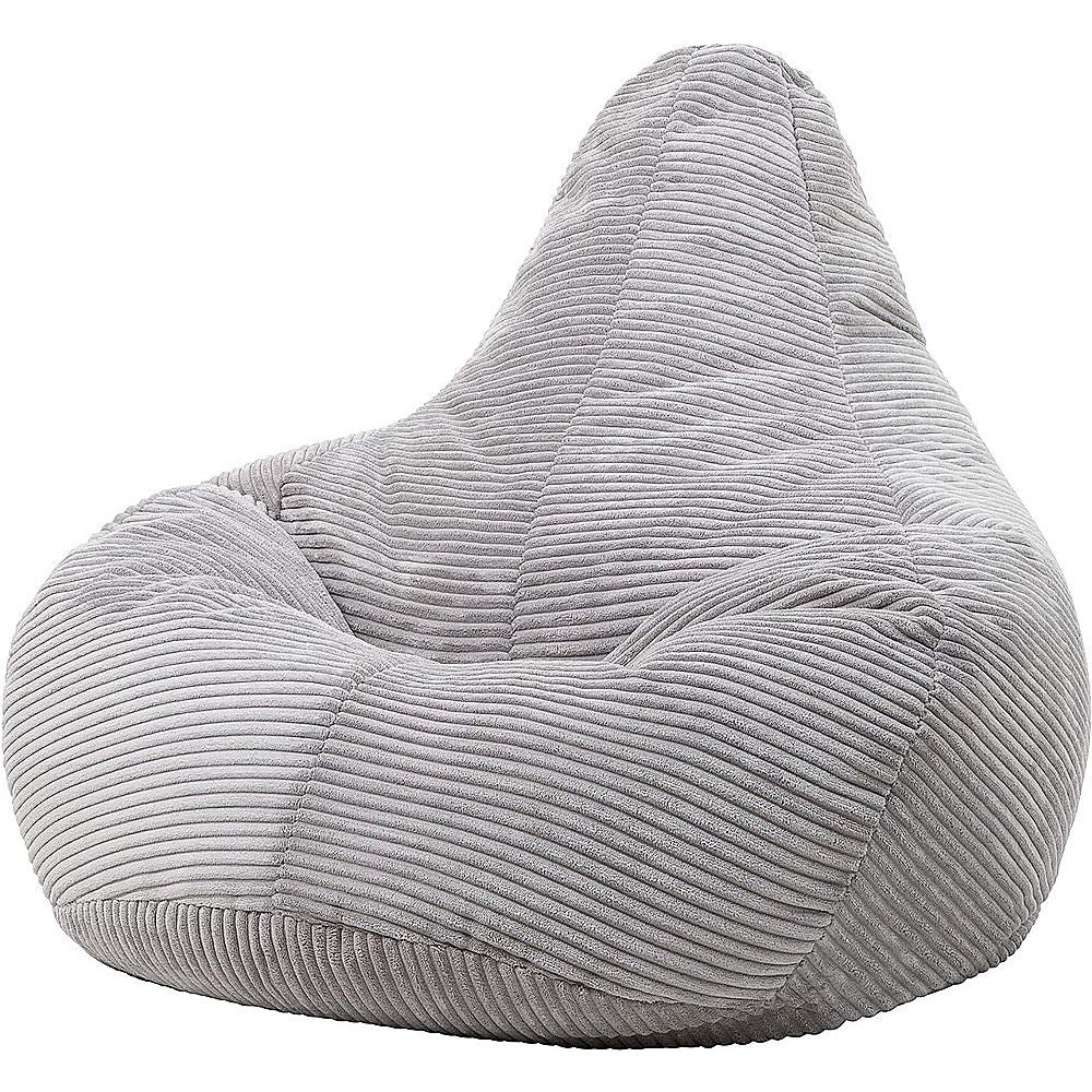 Jumbo Cord Bean Bag Cover Unfilled Large Grey Corduroy Lounge Chair Cover