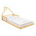 Pine Wood Floor Bed House Frame for Kids and Toddlers