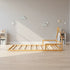 Pine Wood Floor Bed House Frame for Kids and Toddlers
